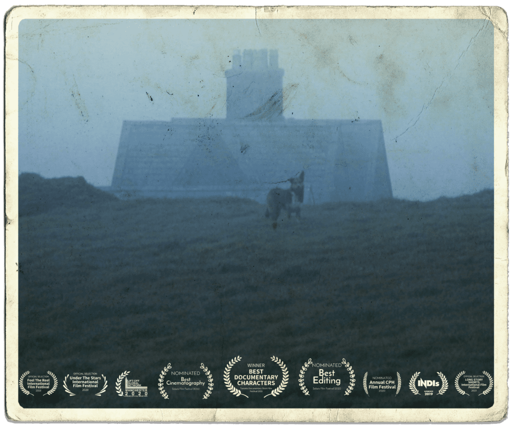 Poster of short documentary 'Remote' following the trip of Next Stop Adventures' founder Edouard Paquet to Bardsey Island, a small island off the coast of North Wales, home to only 4 permanent residents.